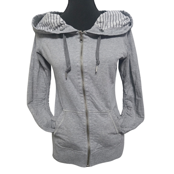 Lululemon Reversible Gray Striped Women's Hoodie - Picture 1 of 7